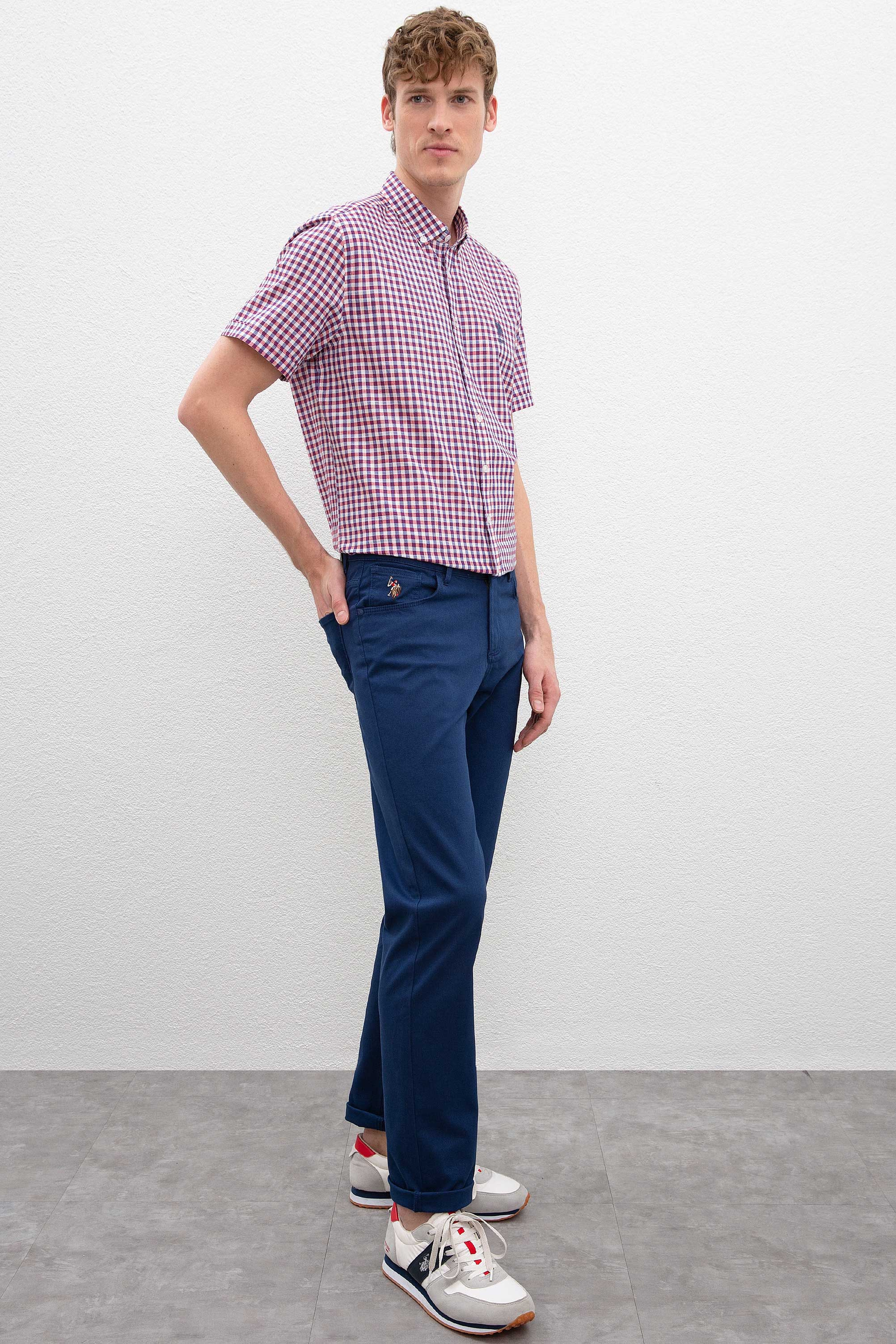 Erkek Koyu İndigo Chinos - Image 3