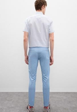 Erkek Açık İndigo Kanvas Pantolon - 50199142068