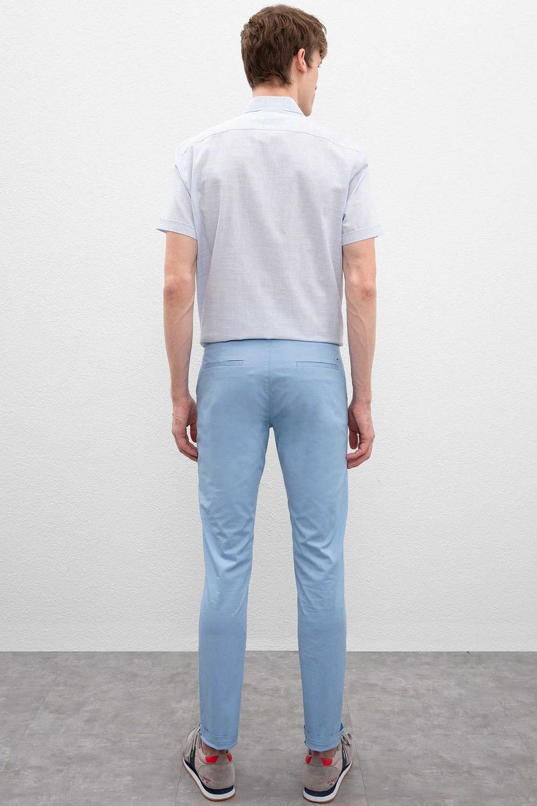 Erkek Açık İndigo Kanvas Pantolon - 50199142068