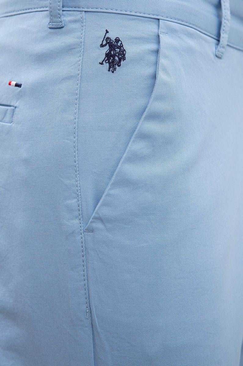 Erkek Açık İndigo Kanvas Pantolon