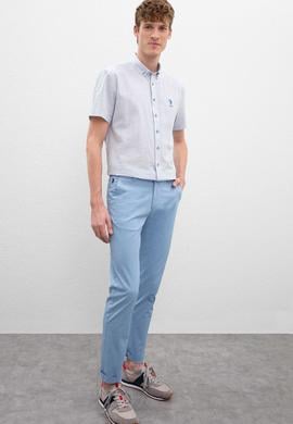 Erkek Açık İndigo Kanvas Pantolon - 50199142068