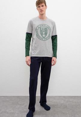 Erkek Gri Pijama - 50223337014