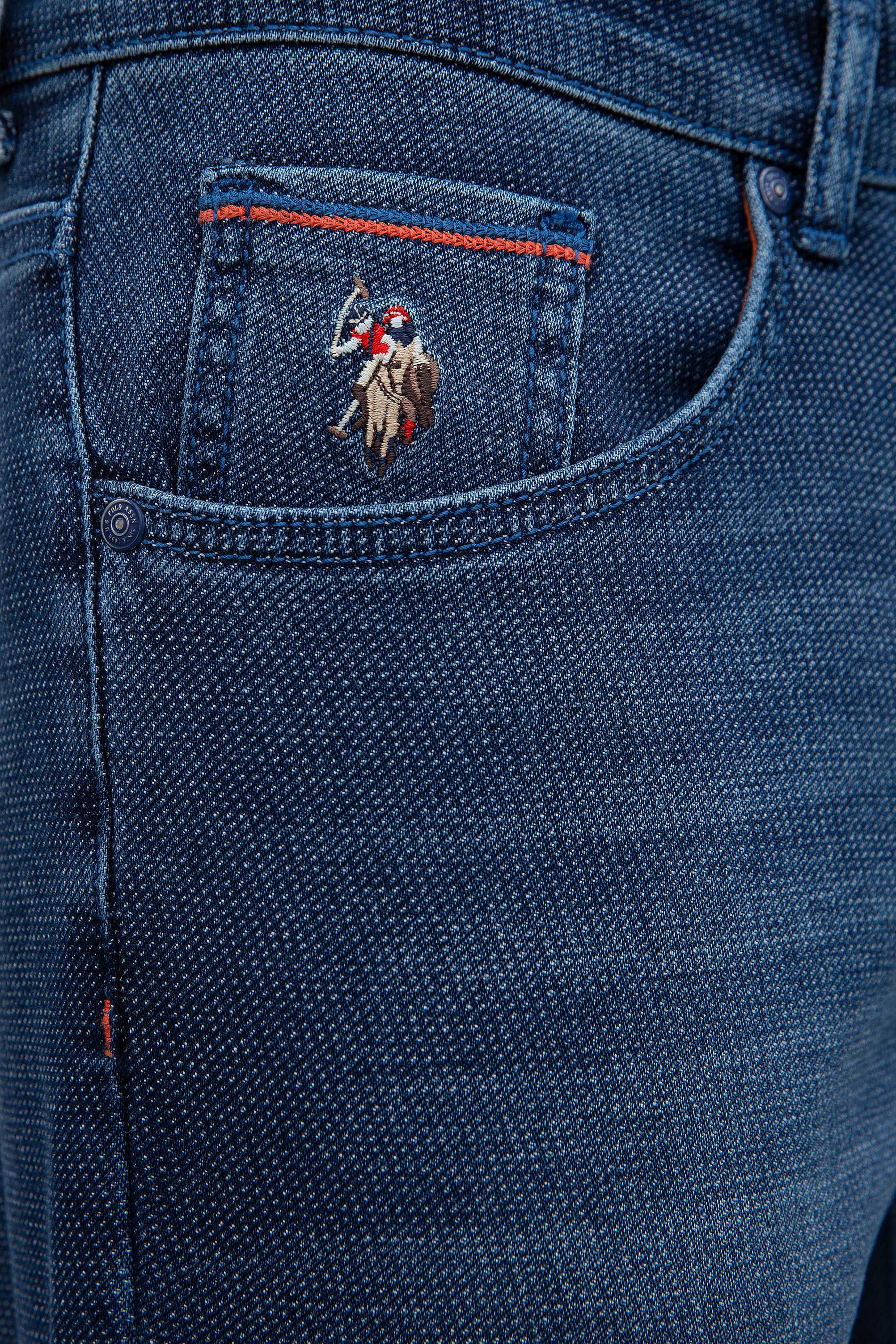 Erkek Mavi Denim Pantolon - Image 4