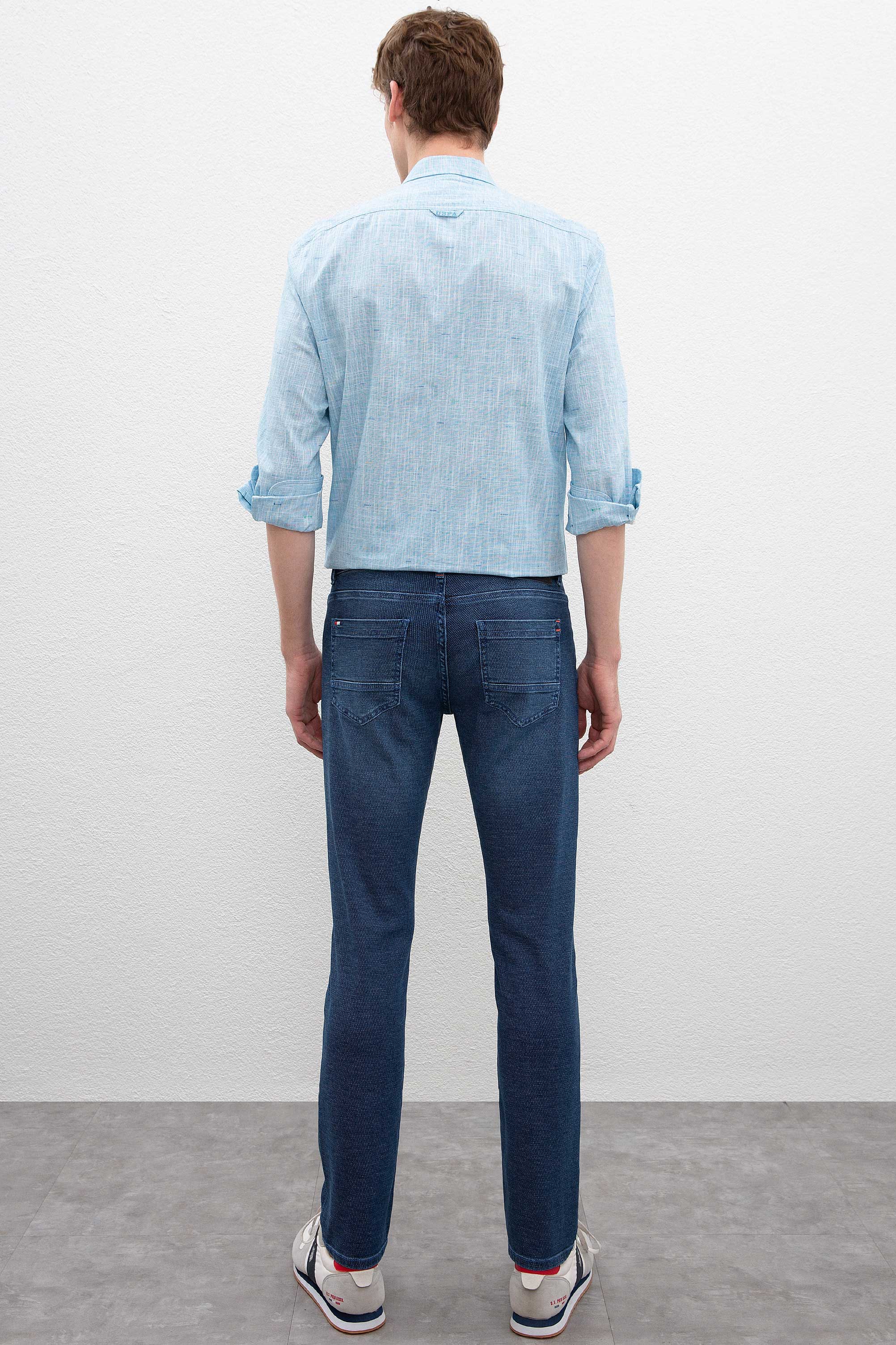 Erkek Mavi Denim Pantolon - Image 3