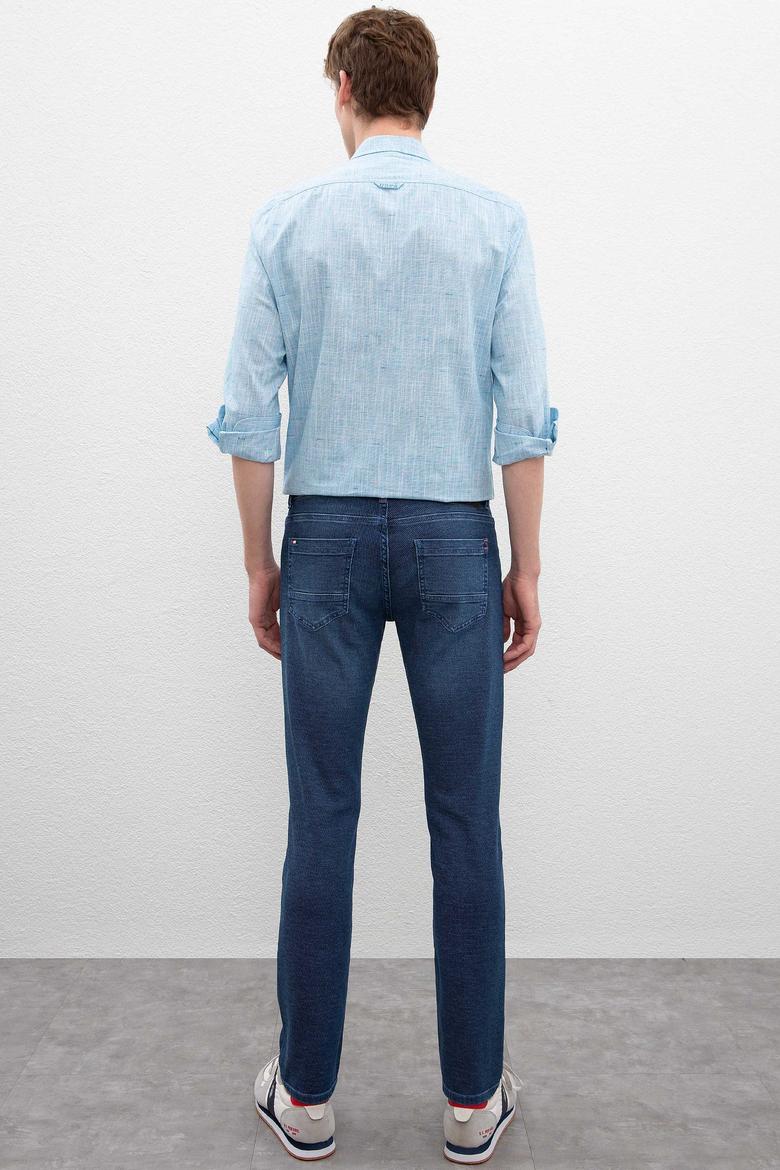 Erkek Mavi Denim Pantolon - 50199841006