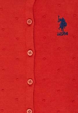 Kız Çocuk Kırmızı Triko Hırka - 50208717008