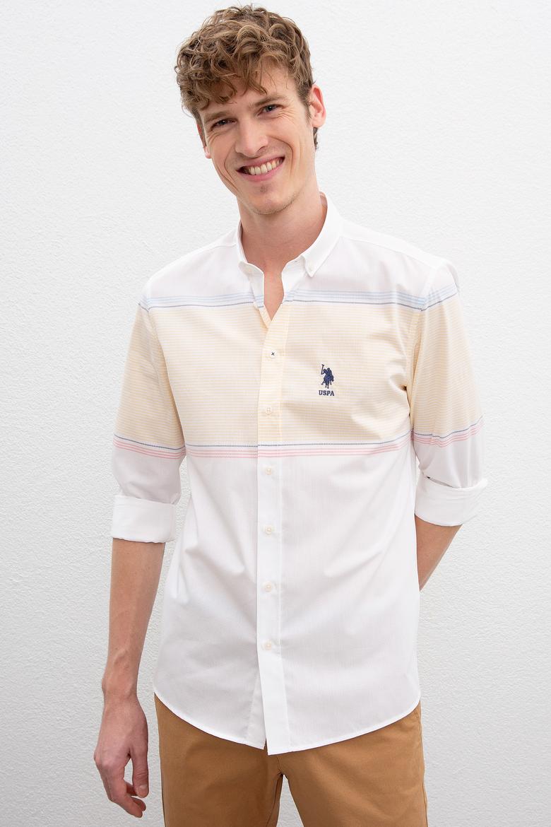 Erkek Sarı Gömlek Uzunkol