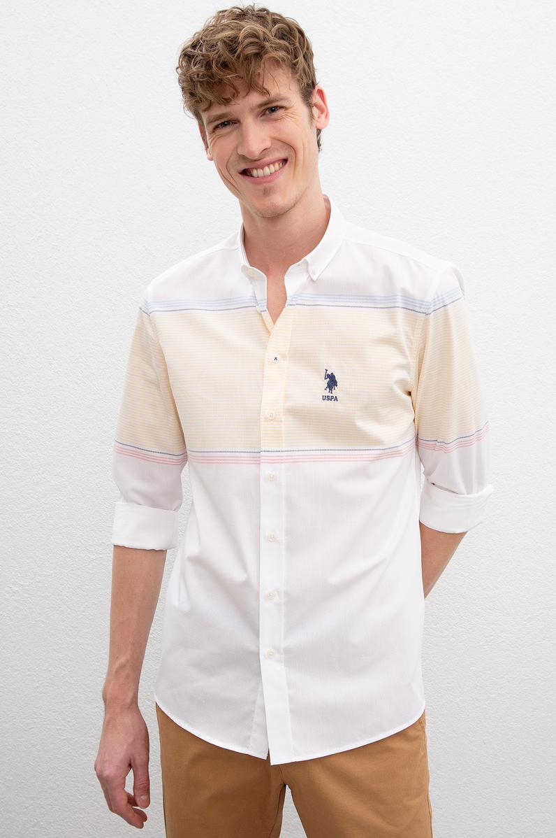 Erkek Sarı Gömlek Uzunkol