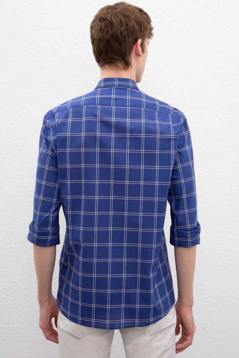 Erkek Saks Uzun Kollu Gömlek - 50221355004