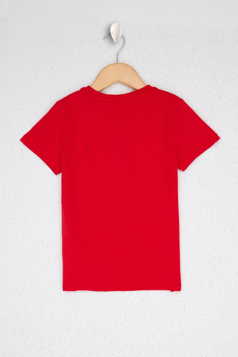 Çocuk Kırmızı Bisiklet Yaka Tişört - 50222064024