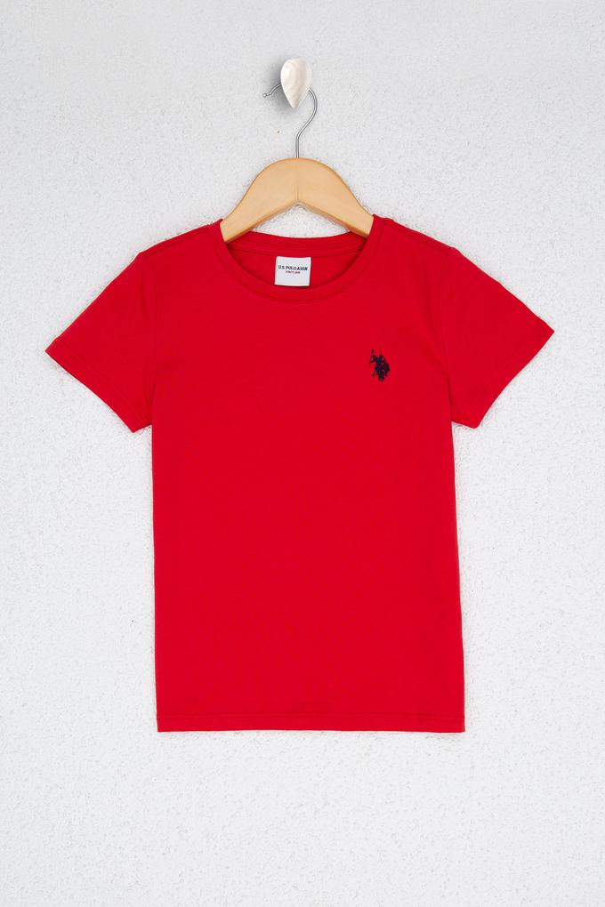 Çocuk Kırmızı Bisiklet Yaka Tişört