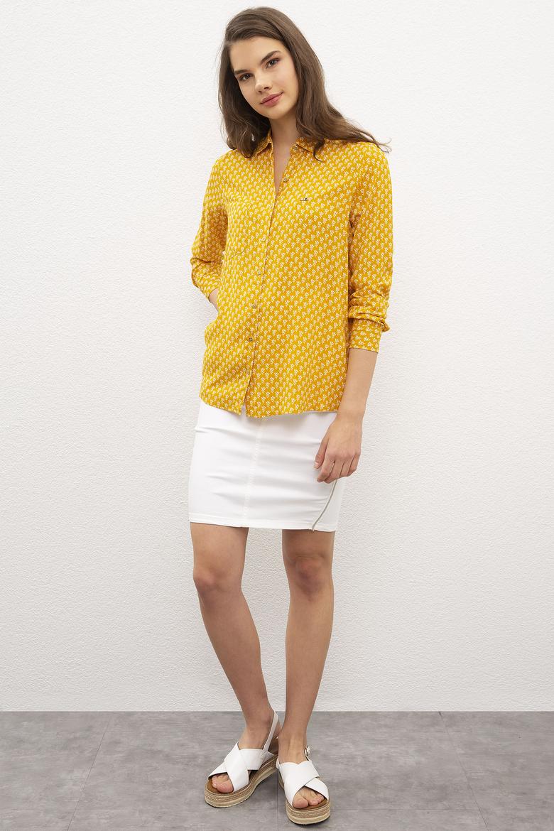 Kadın Sarı Gömlek Uzunkol - 50199215017