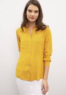 Kadın Sarı Gömlek Uzunkol - 50199215017
