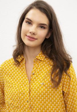 Kadın Sarı Gömlek Uzunkol - 50199215017