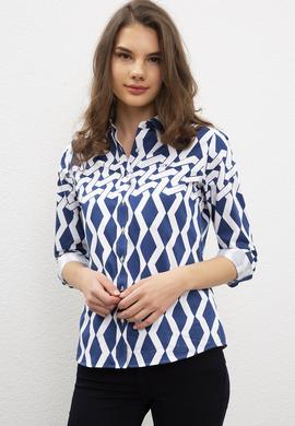 Kadın Lacivert Gömlek Uzunkol - 50218698015