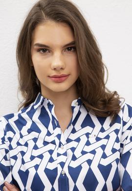 Kadın Lacivert Gömlek Uzunkol - 50218698015