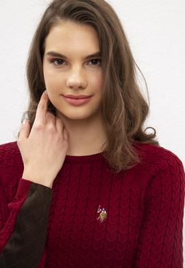 Kadın Bordo Kazak - 50206824002