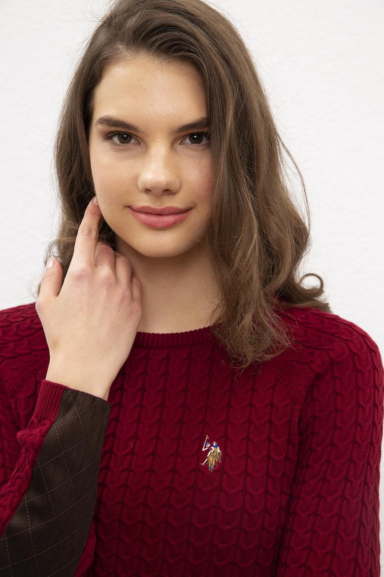 Kadın Bordo Kazak - 50206824002