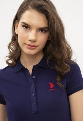 Kadın Lacivert Polo Yaka T-Shirt Basic - 50202692017