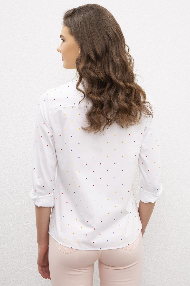Kadın Beyaz Gömlek Uzunkol - 50202859005