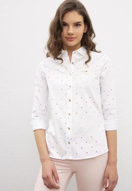 Kadın Beyaz Gömlek Uzunkol - 50202859005