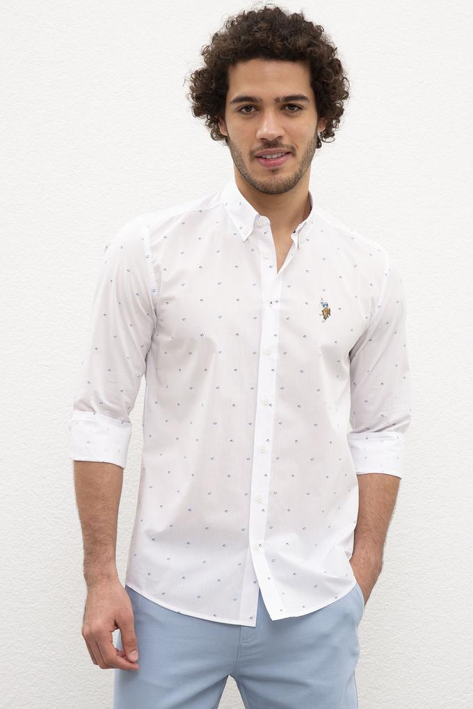 Erkek Mavi Gömlek Uzunkol