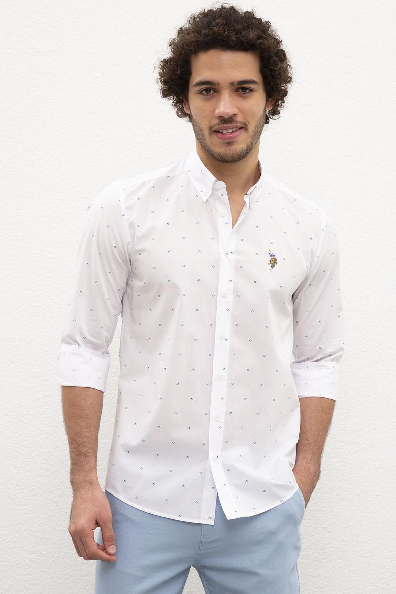 Erkek Mavi Gömlek Uzunkol