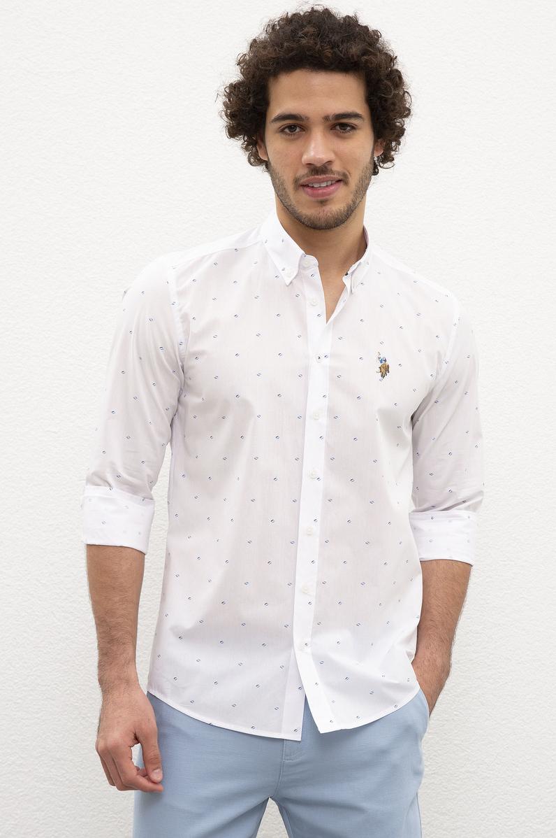 Erkek Mavi Gömlek Uzunkol