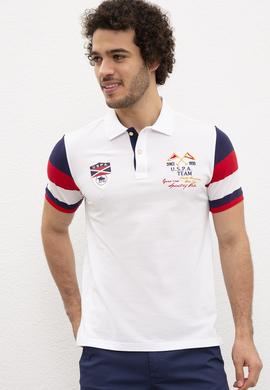 Erkek Beyaz Polo Yaka T-Shirt - 50199784001
