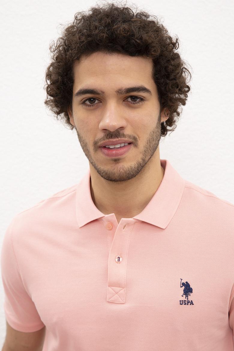 Erkek Pembe Polo Yaka T-Shirt Basic - 50199819311