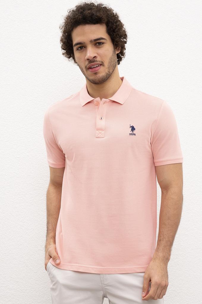 Erkek Pembe Polo Yaka T-Shirt Basic