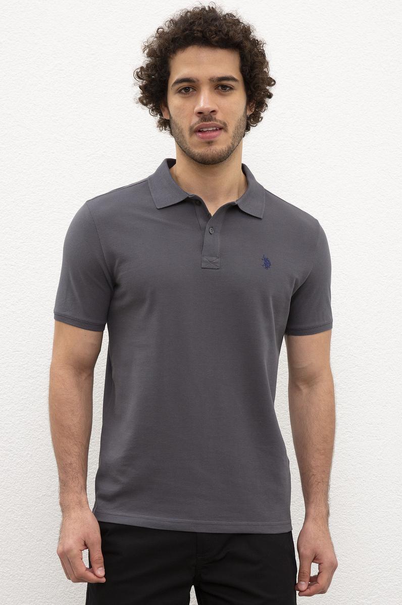 Erkek Antrasit Basic Tişört