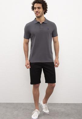 Erkek Antrasit Basic Tişört - 50217612080