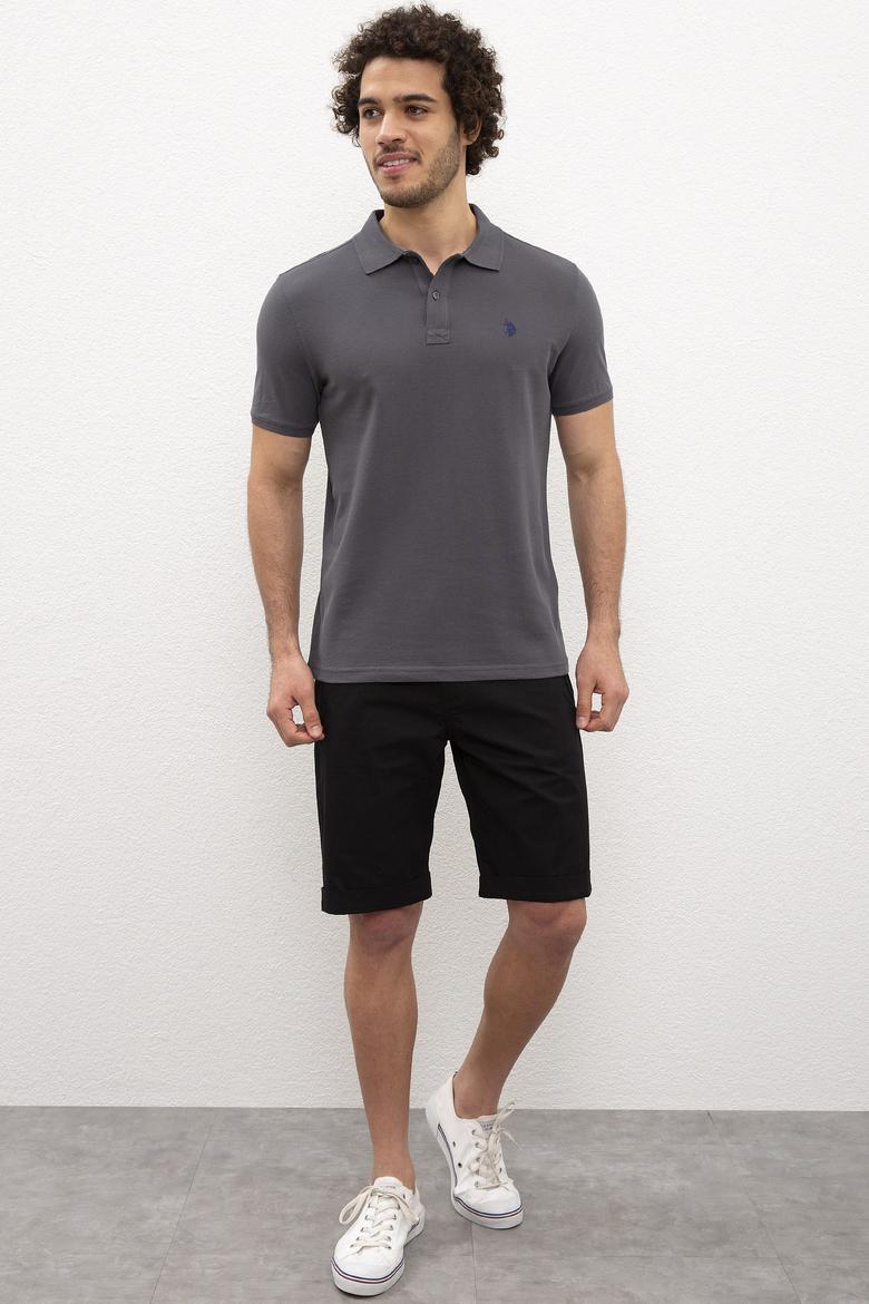 Erkek Antrasit Basic Tişört - 50217612080