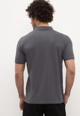 Erkek Antrasit Basic Tişört - 50217612080