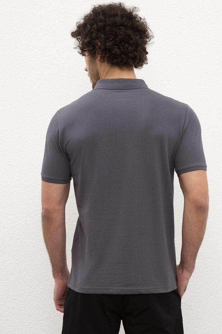 Erkek Antrasit Basic Tişört - 50217612080