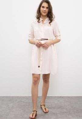 Kadın Pembe Dokuma Elbise - 50219411016