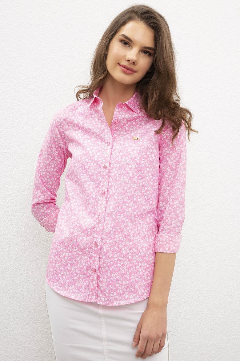 Kadın Pembe Gömlek Uzunkol