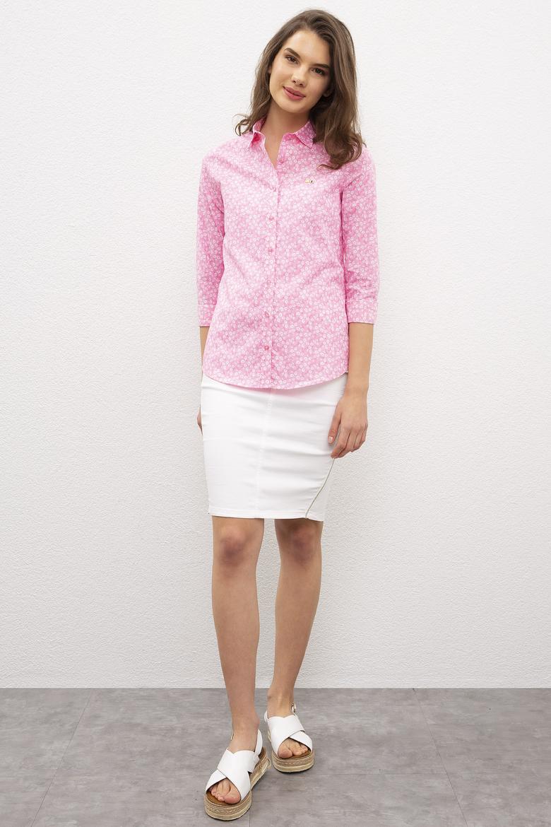 Kadın Pembe Gömlek Uzunkol - 50194314009