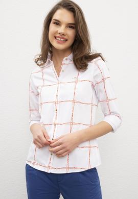 Kadın Beyaz Uzun Kollu Gömlek - 50218633008
