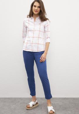 Kadın Beyaz Uzun Kollu Gömlek - 50218633008