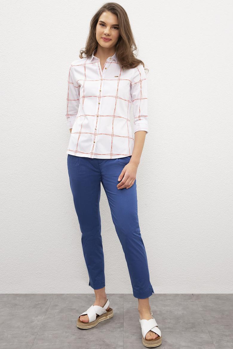 Kadın Beyaz Uzun Kollu Gömlek - 50218633008