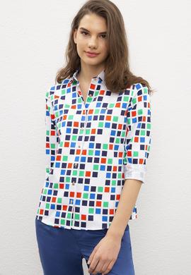 Kadın Beyaz Gömlek Uzunkol - 50218644001