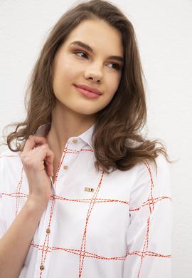 Kadın Beyaz Uzun Kollu Gömlek - 50218633008