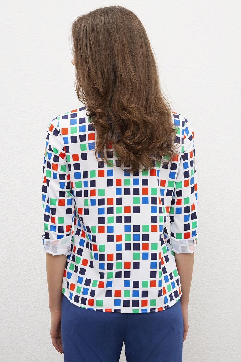 Kadın Beyaz Gömlek Uzunkol - 50218644001