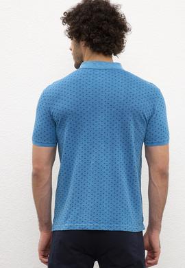 Erkek İndigo Polo Yaka Tişört - 50202976004