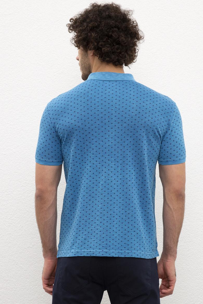 Erkek İndigo Polo Yaka Tişört - 50202976004