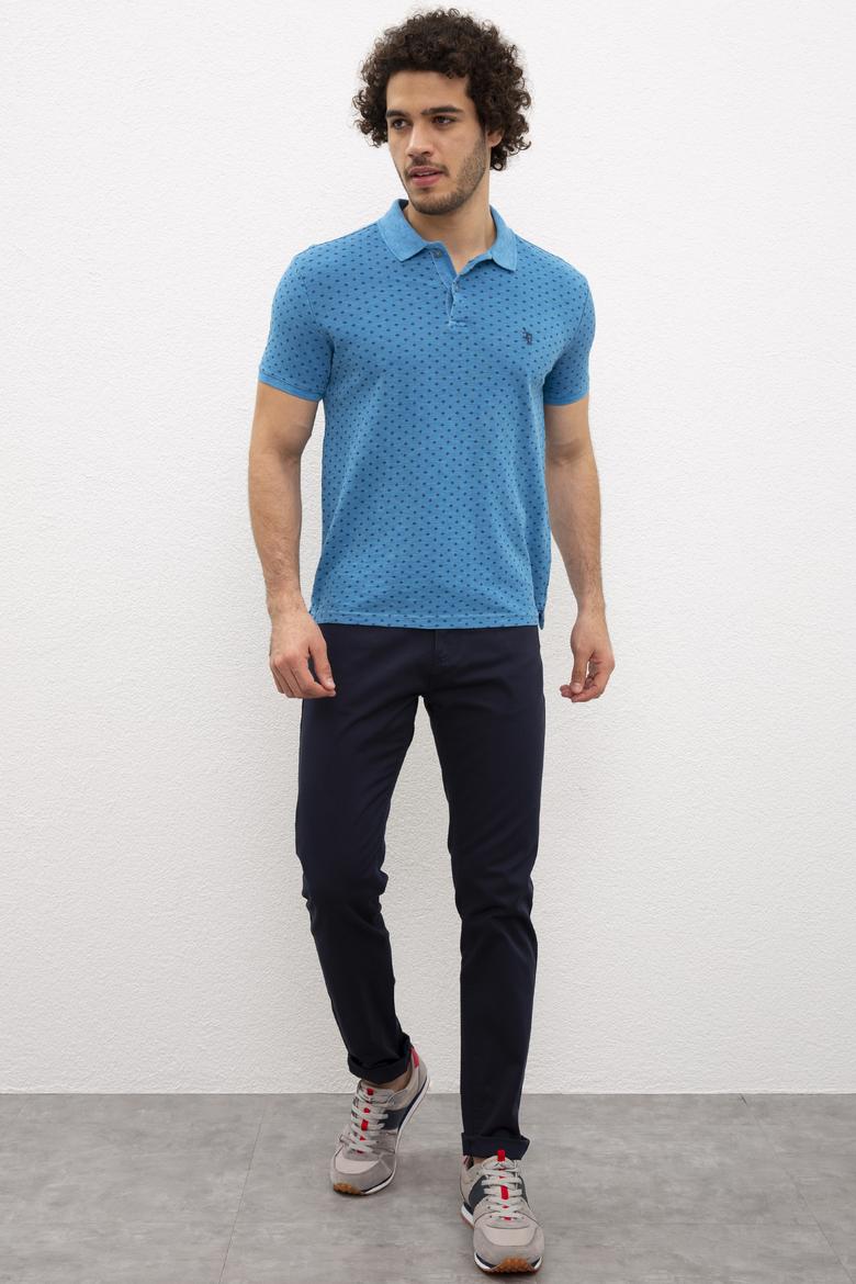 Erkek İndigo Polo Yaka Tişört - 50202976004