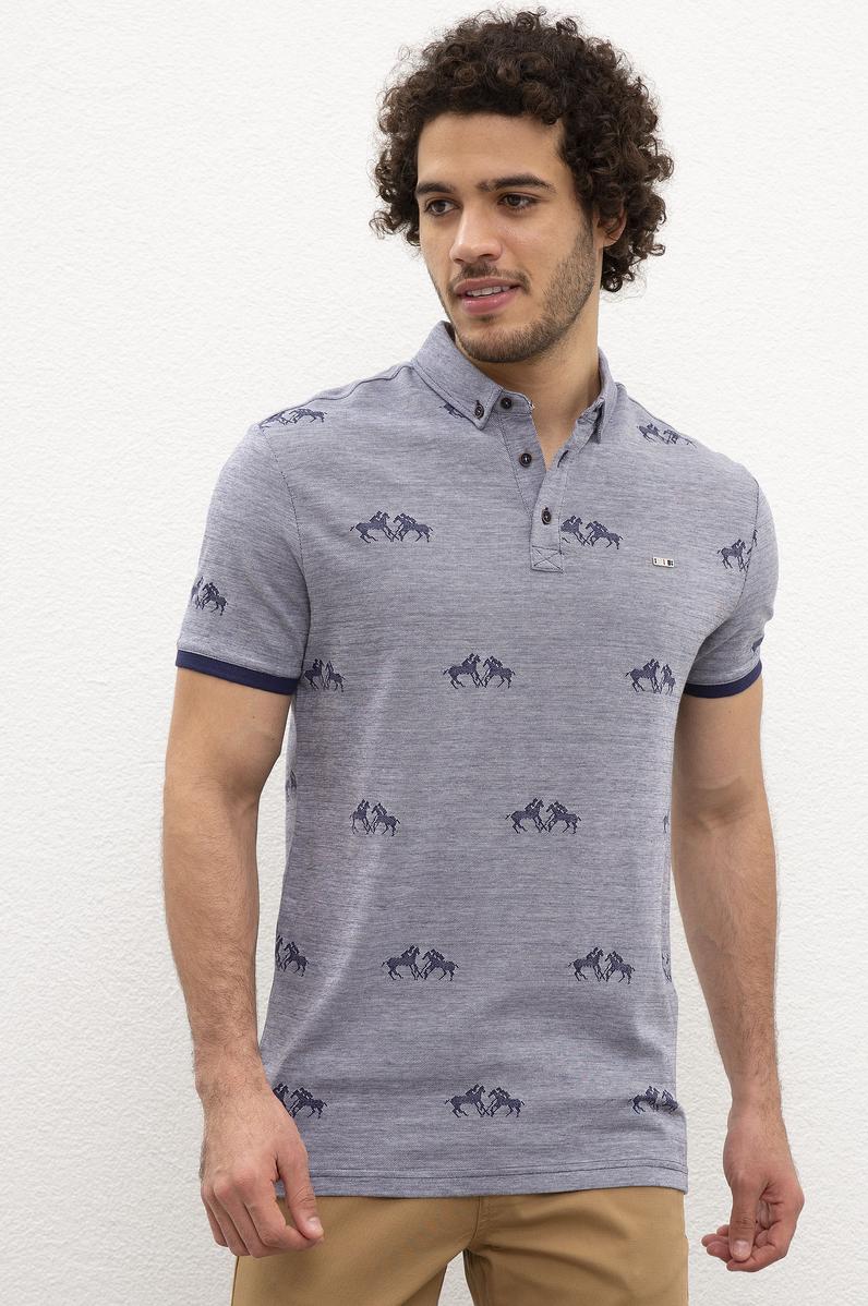 Erkek Lacivert Polo Yaka T-Shirt