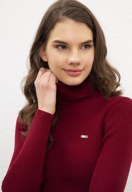 Kadın Kırmızı Triko Elbise - 50209481017